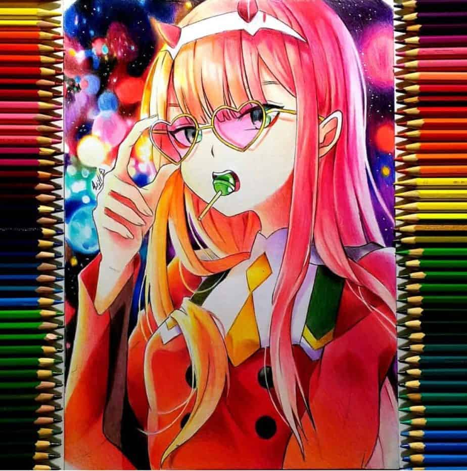 anime drawing color pencilRecherche TikTok