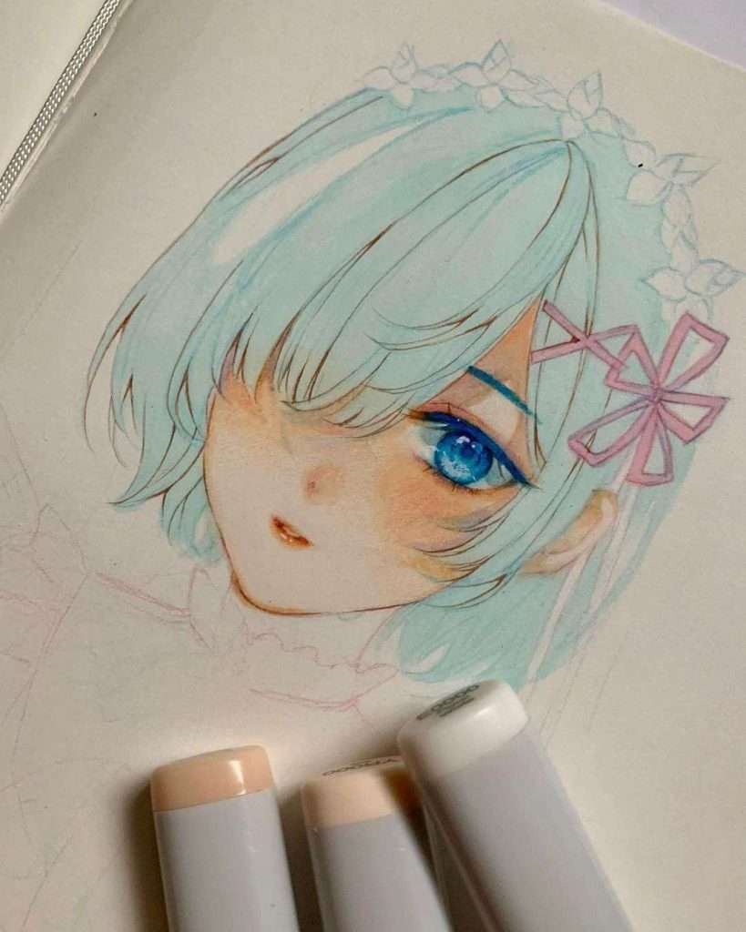 Rem drawing in 2023  Anime drawings, Anime sketch, Anime art