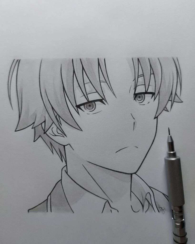 How To Draw Ayanokouji Kiyotaka From Classroom Of The Elite Step By Step  [Tutorial] For Beginners 